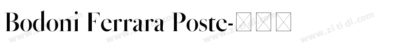 Bodoni Ferrara Poste字体转换